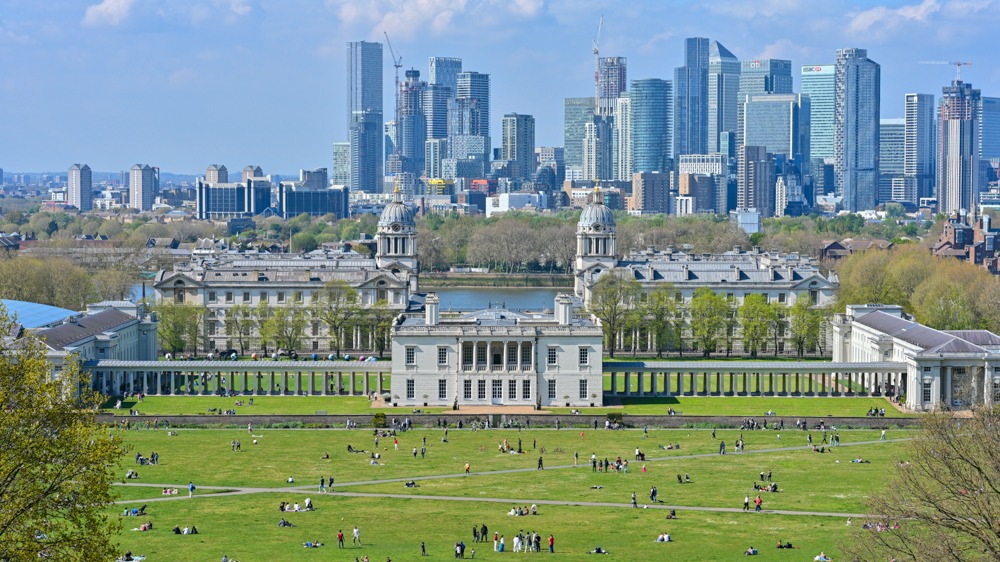 Canary Wharf view from Greenwich Park Canary Wharf view from Greenwich Park
